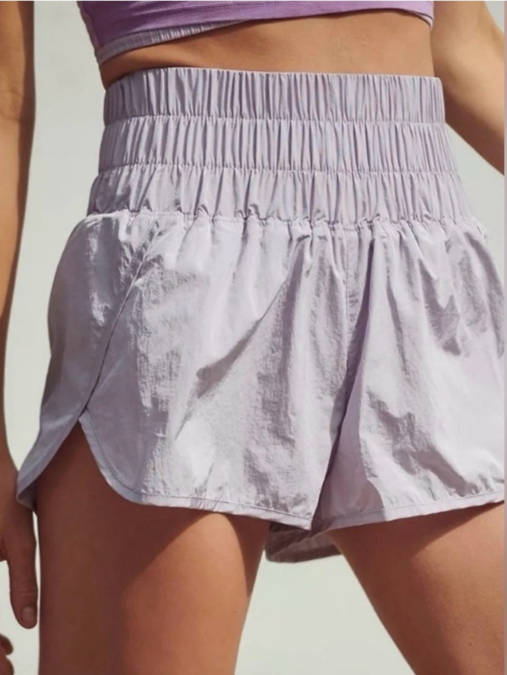 The Way Home Shorts FP Movement Silver Purple Running Shorts